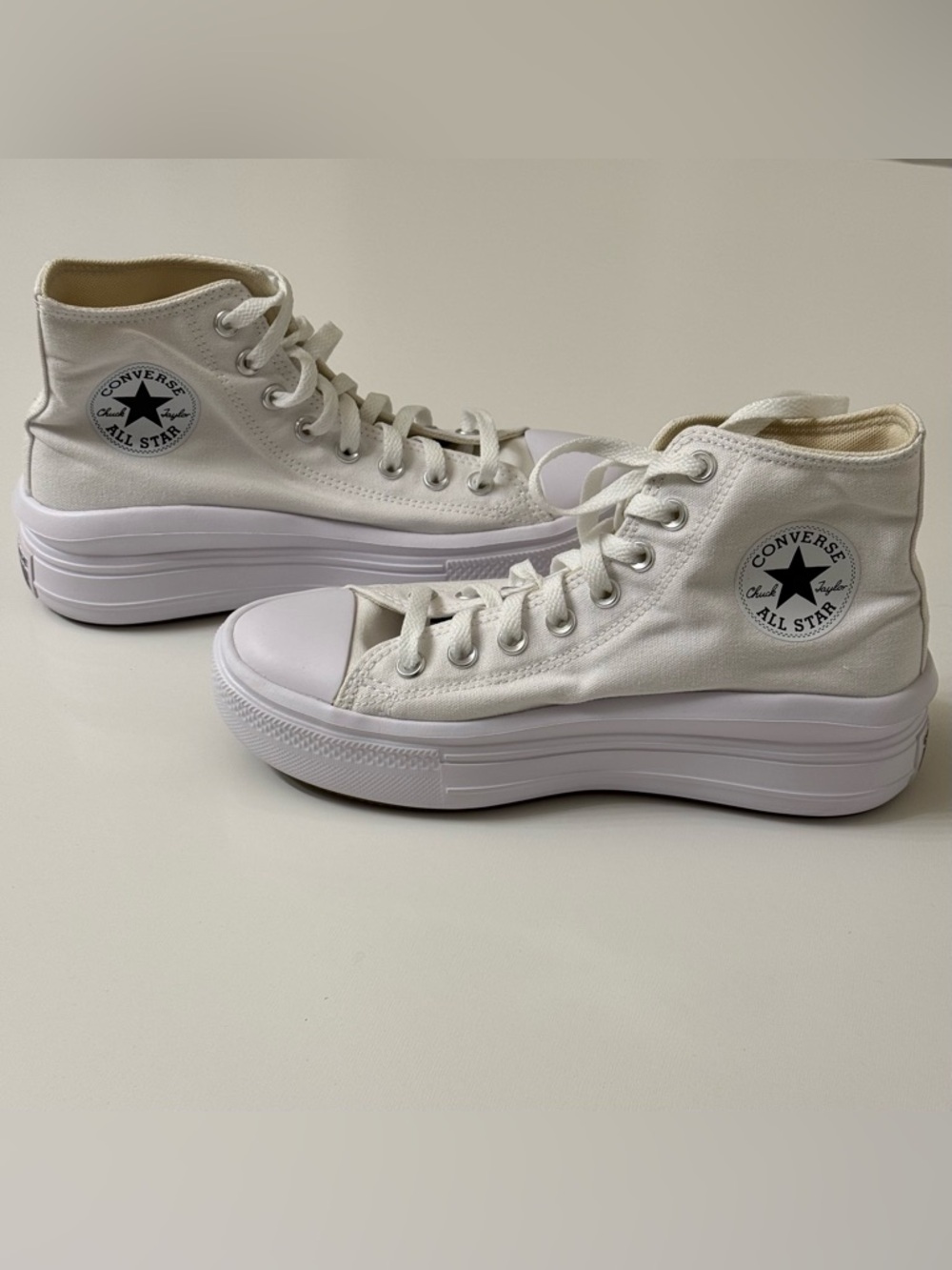 Converse High Top Platform Sneakers - White Size 9